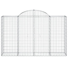 Arched Gabion Baskets 14 pcs 200x50x120/140 cm Galvanised Iron