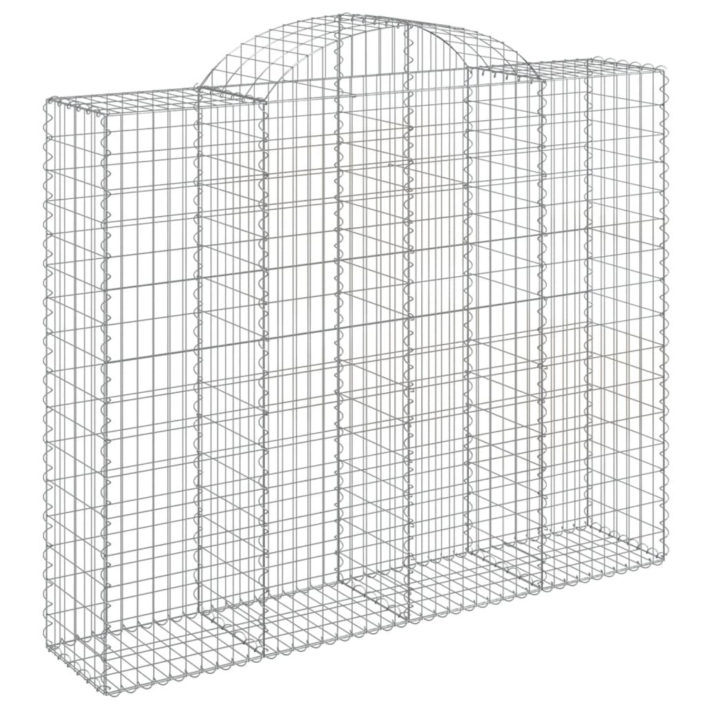 Arched Gabion Baskets 10 pcs 200x50x160/180 cm Galvanised Iron