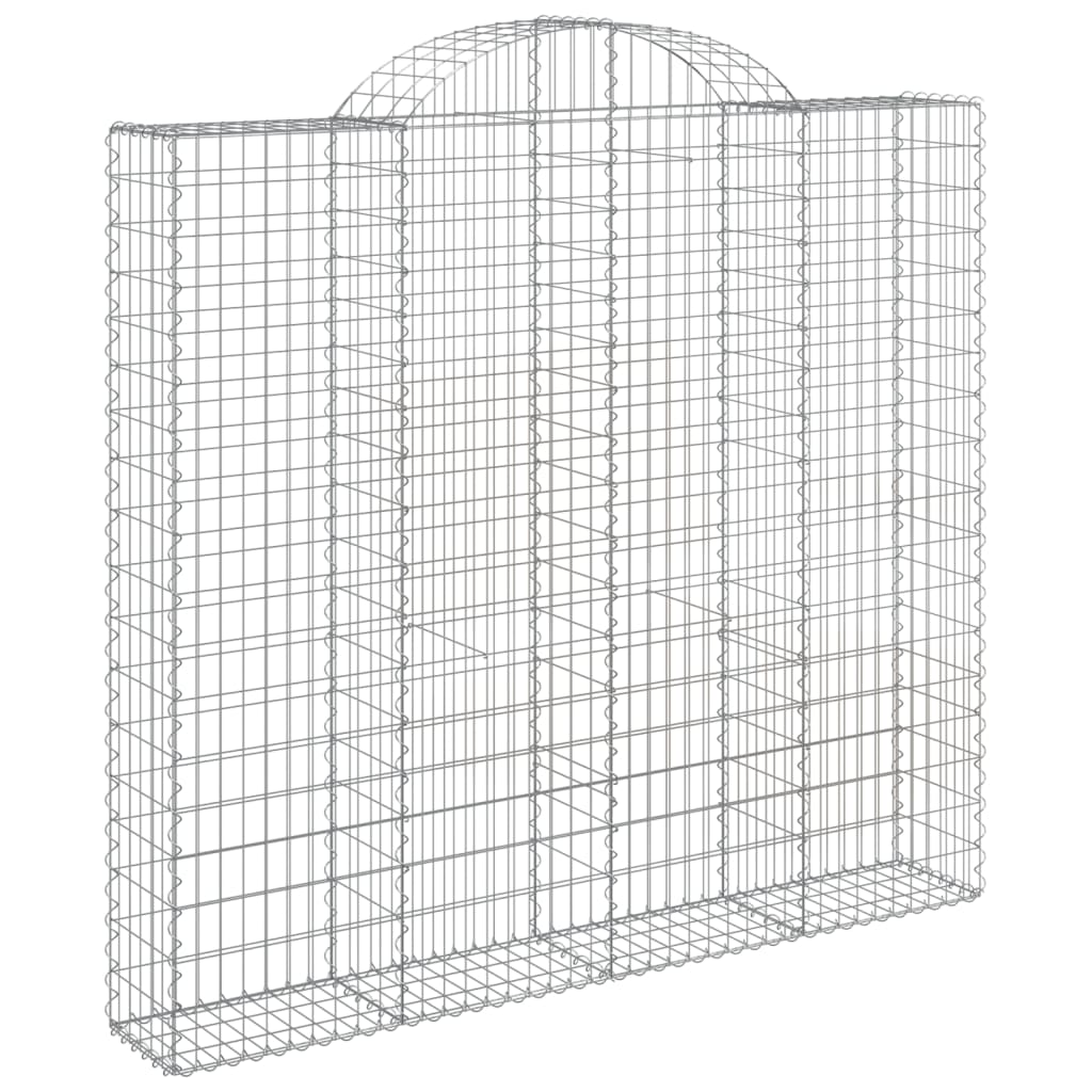 Arched Gabion Baskets 6 pcs 200x50x180/200 cm Galvanised Iron