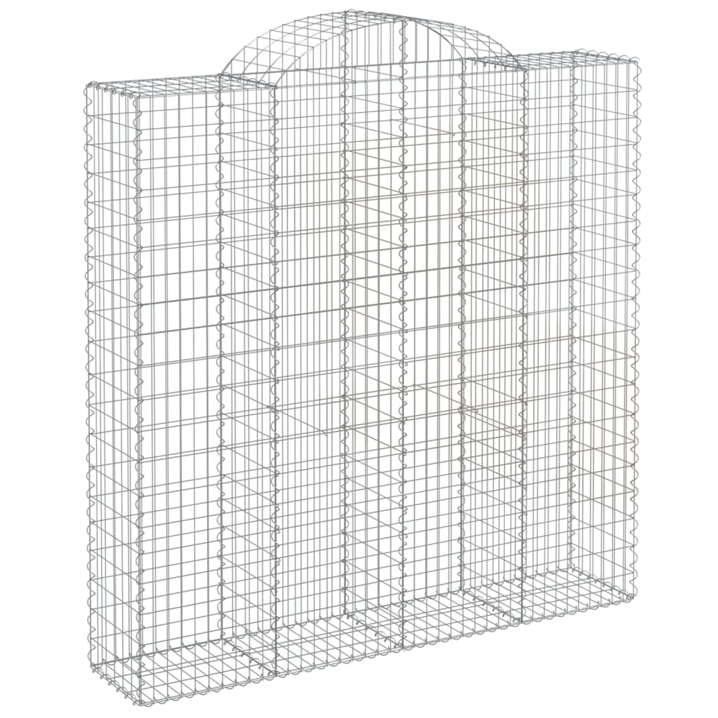 Arched Gabion Baskets 3 pcs 200x50x200/220 cm Galvanised Iron