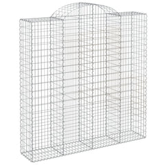 Arched Gabion Baskets 3 pcs 200x50x200/220 cm Galvanised Iron