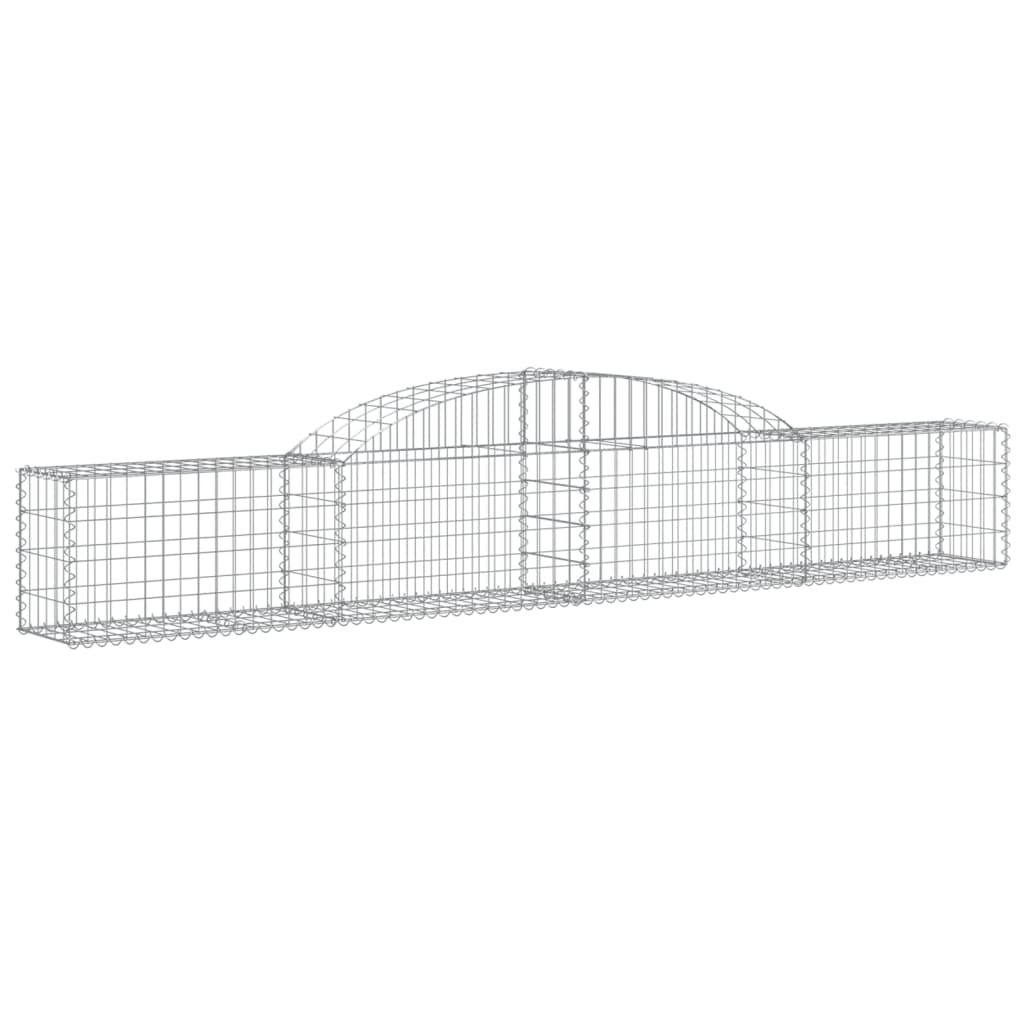 Arched Gabion Baskets 4 pcs 300x30x40/60 cm Galvanised Iron