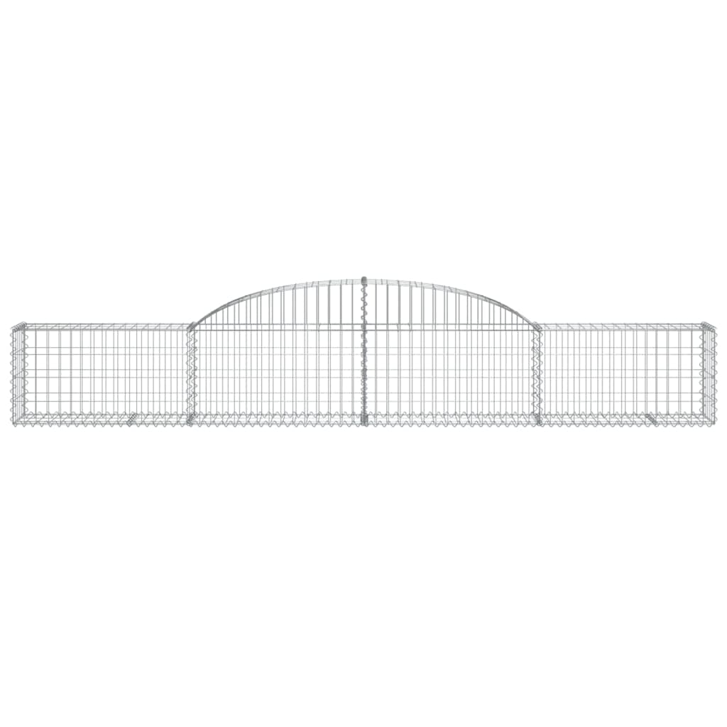 Arched Gabion Baskets 4 pcs 300x30x40/60 cm Galvanised Iron