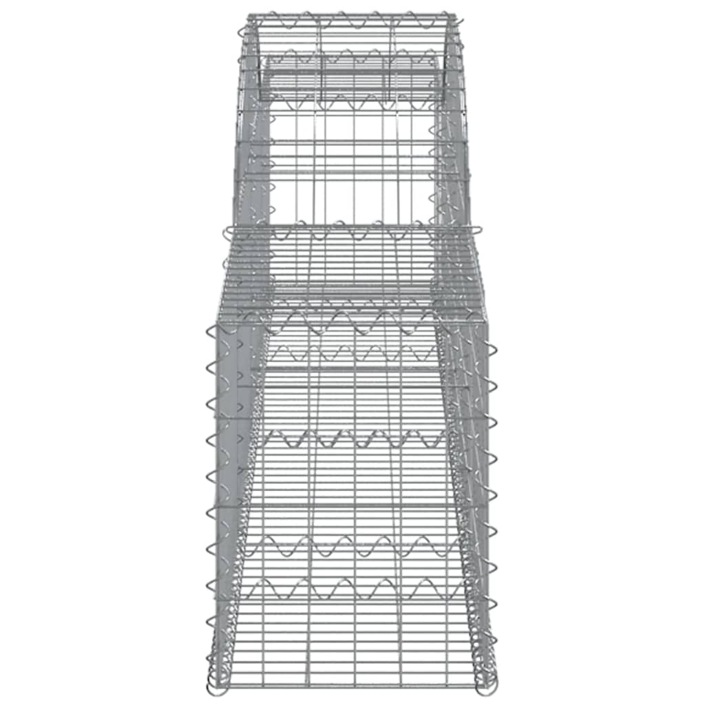 Arched Gabion Baskets 4 pcs 300x30x40/60 cm Galvanised Iron