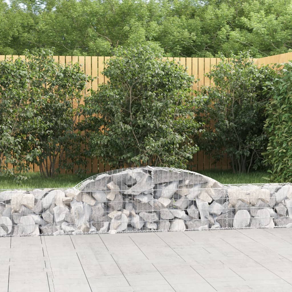 Arched Gabion Baskets 10 pcs 300x30x40/60 cm Galvanised Iron