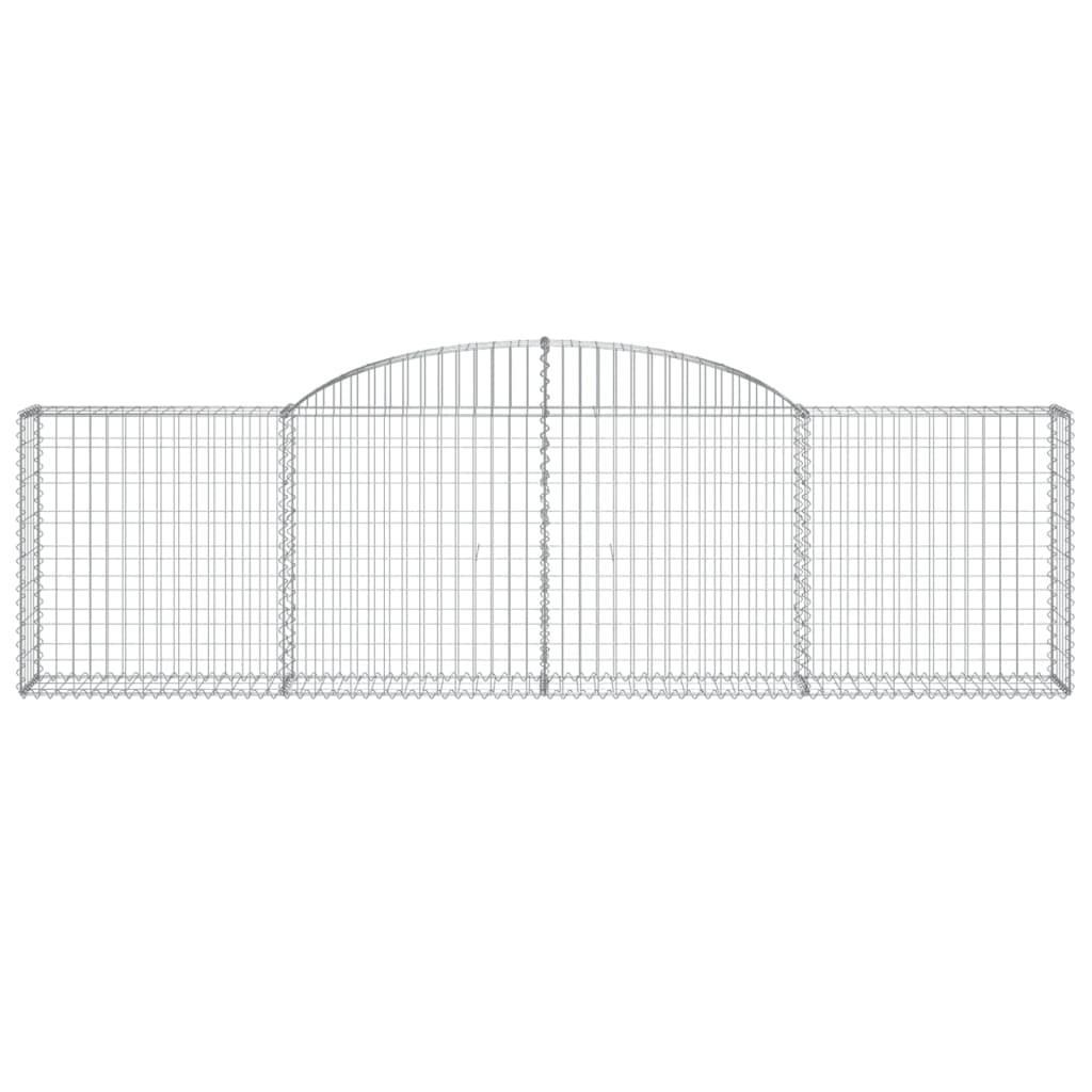 Arched Gabion Baskets 2 pcs 300x30x80/100 cm Galvanised Iron