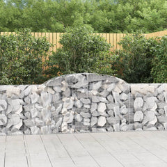 Arched Gabion Baskets 11 pcs 300x30x80/100 cm Galvanised Iron