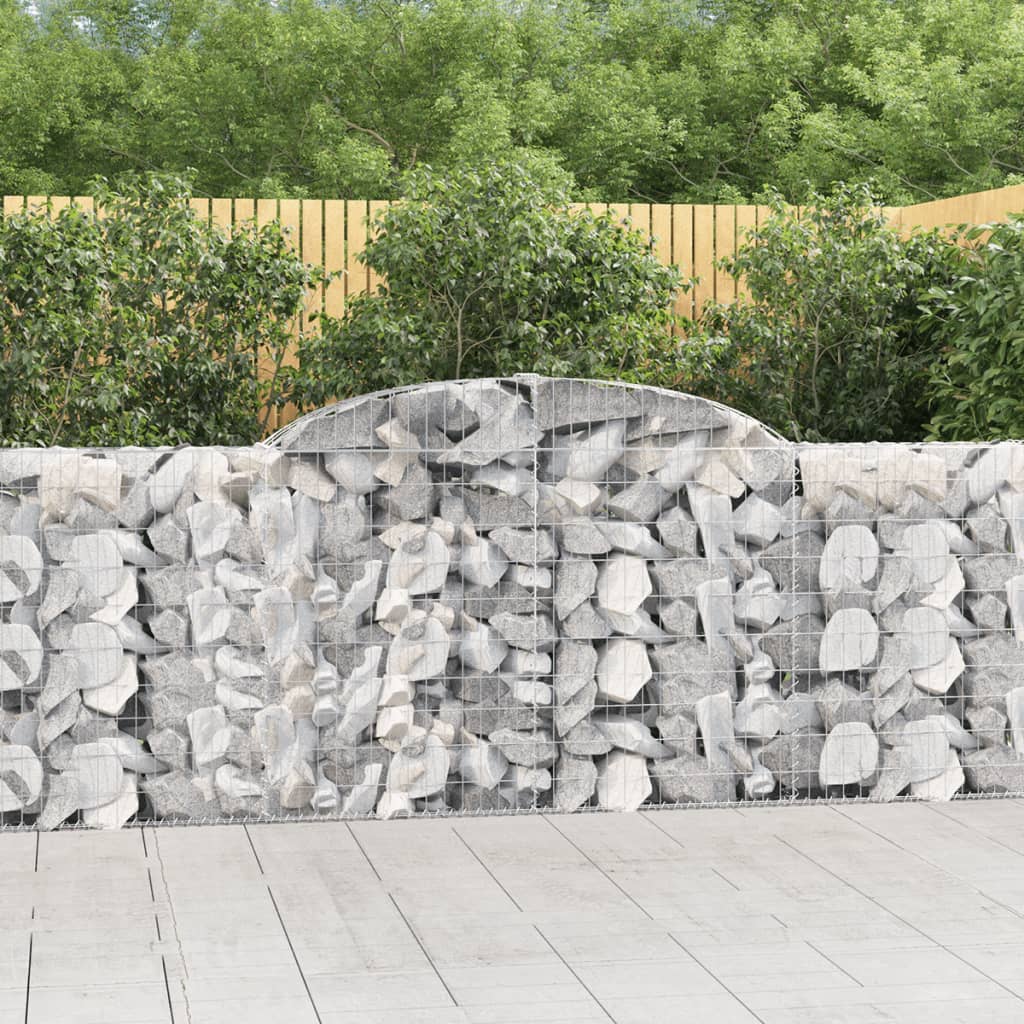 Arched Gabion Baskets 13 pcs 300x30x100/120 cm Galvanised Iron