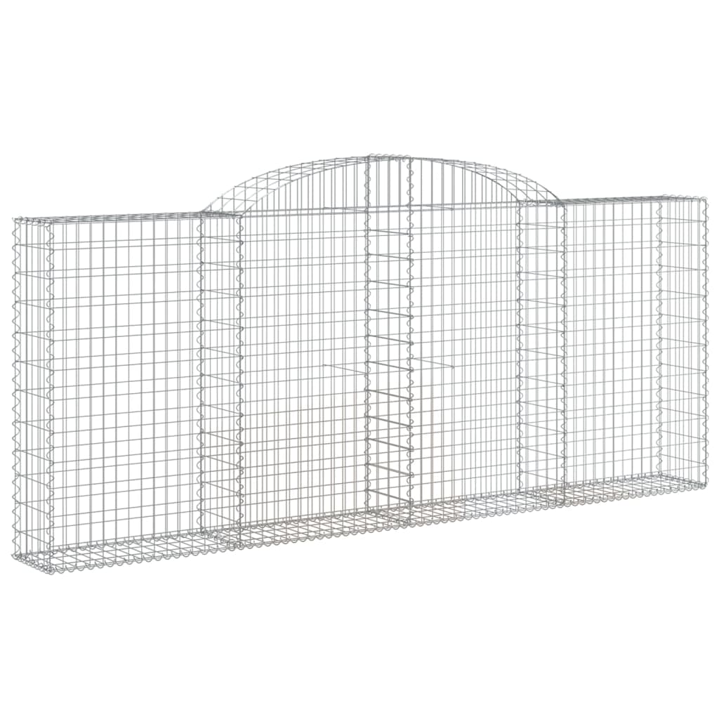 Arched Gabion Baskets 10 pcs 300x30x120/140 cm Galvanised Iron