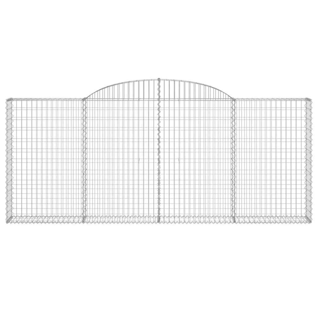 Arched Gabion Baskets 10 pcs 300x30x120/140 cm Galvanised Iron