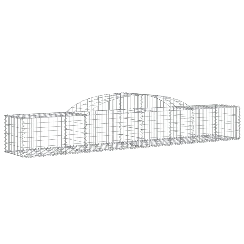 Arched Gabion Baskets 3 pcs 300x50x40/60 cm Galvanised Iron