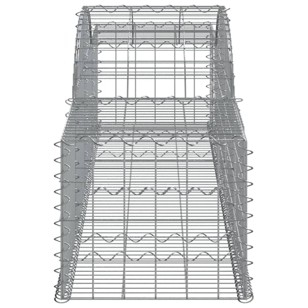 Arched Gabion Baskets 3 pcs 300x50x40/60 cm Galvanised Iron