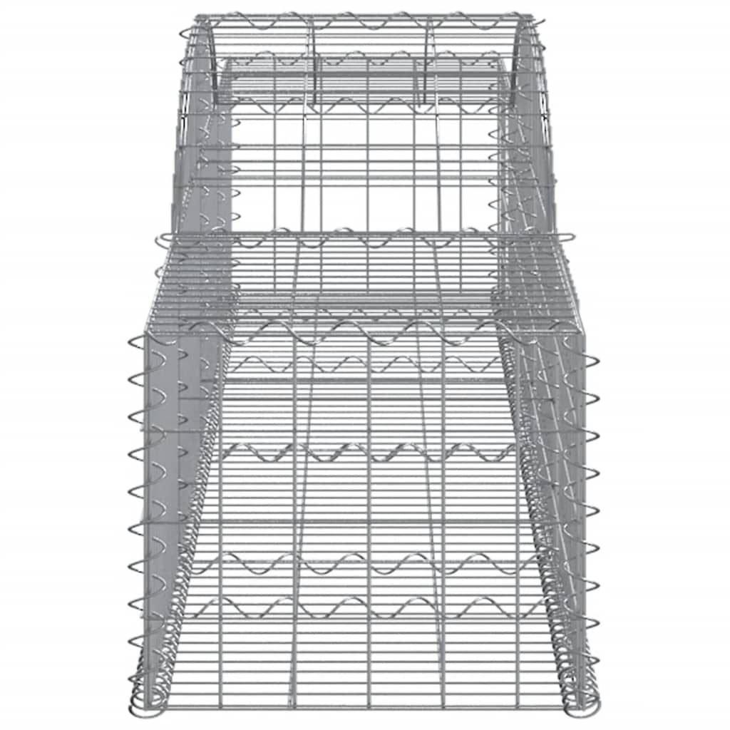 Arched Gabion Baskets 4 pcs 300x50x40/60 cm Galvanised Iron