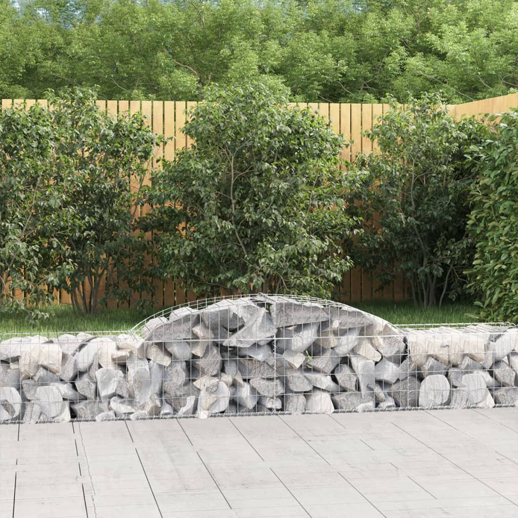 Arched Gabion Baskets 6 pcs 300x50x40/60 cm Galvanised Iron