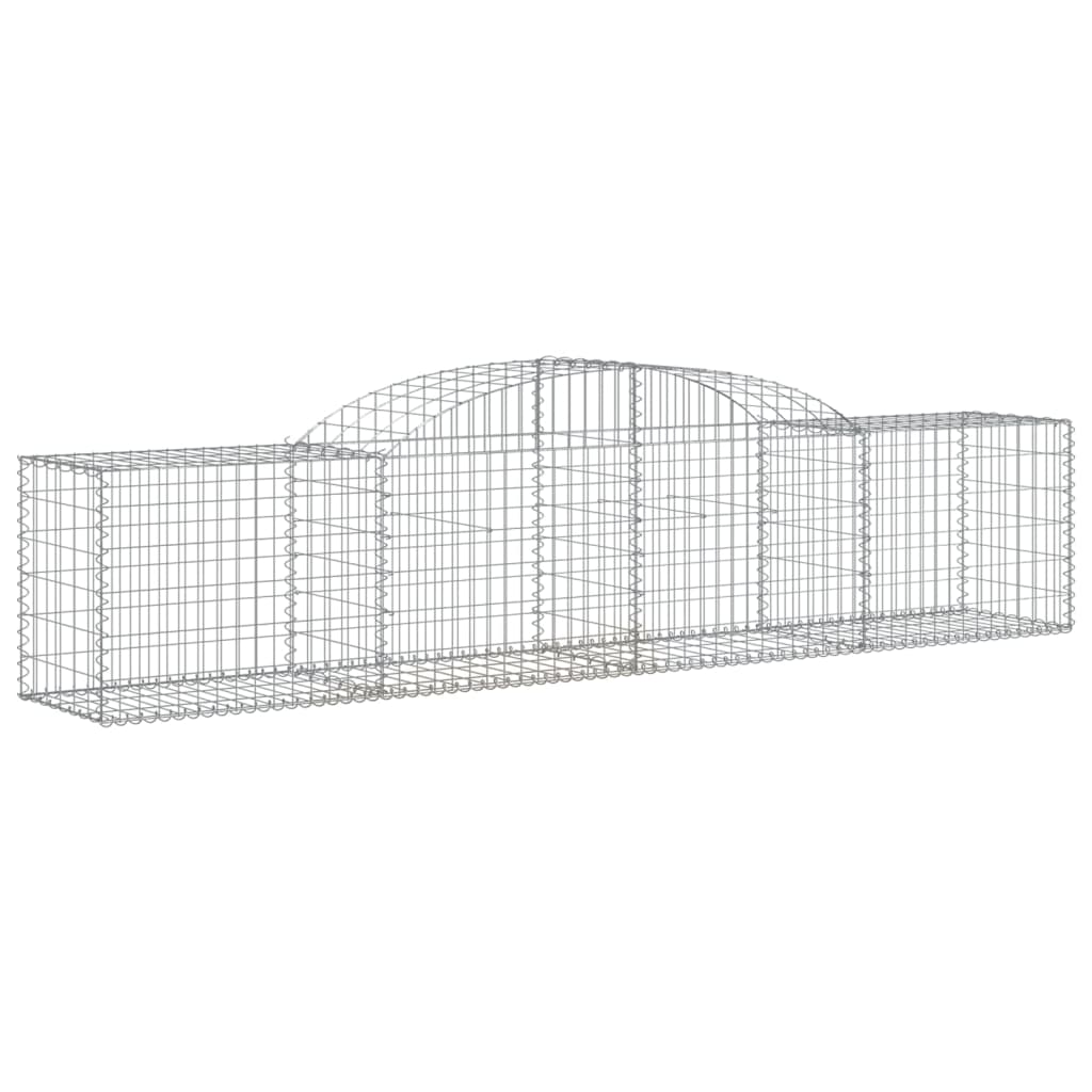 Arched Gabion Baskets 25 pcs 300x50x60/80 cm Galvanised Iron