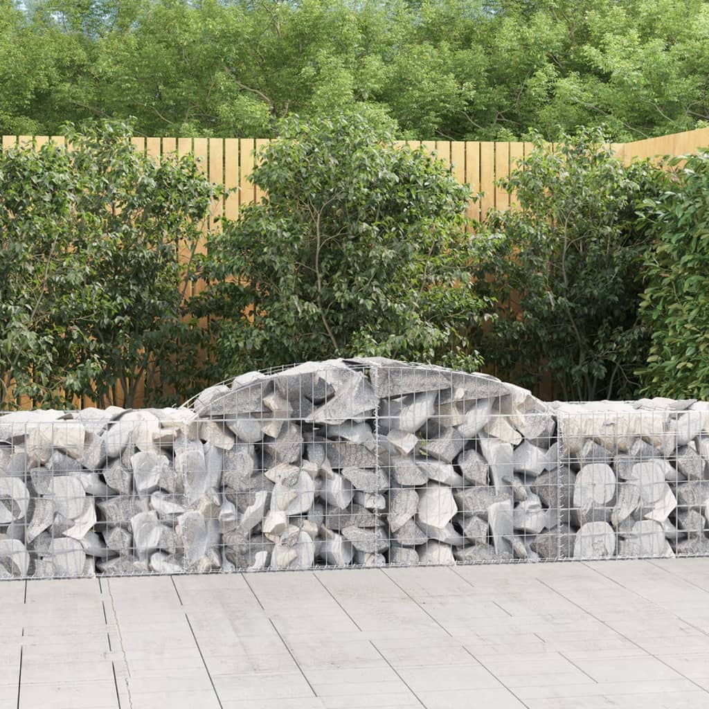 Arched Gabion Baskets 25 pcs 300x50x60/80 cm Galvanised Iron