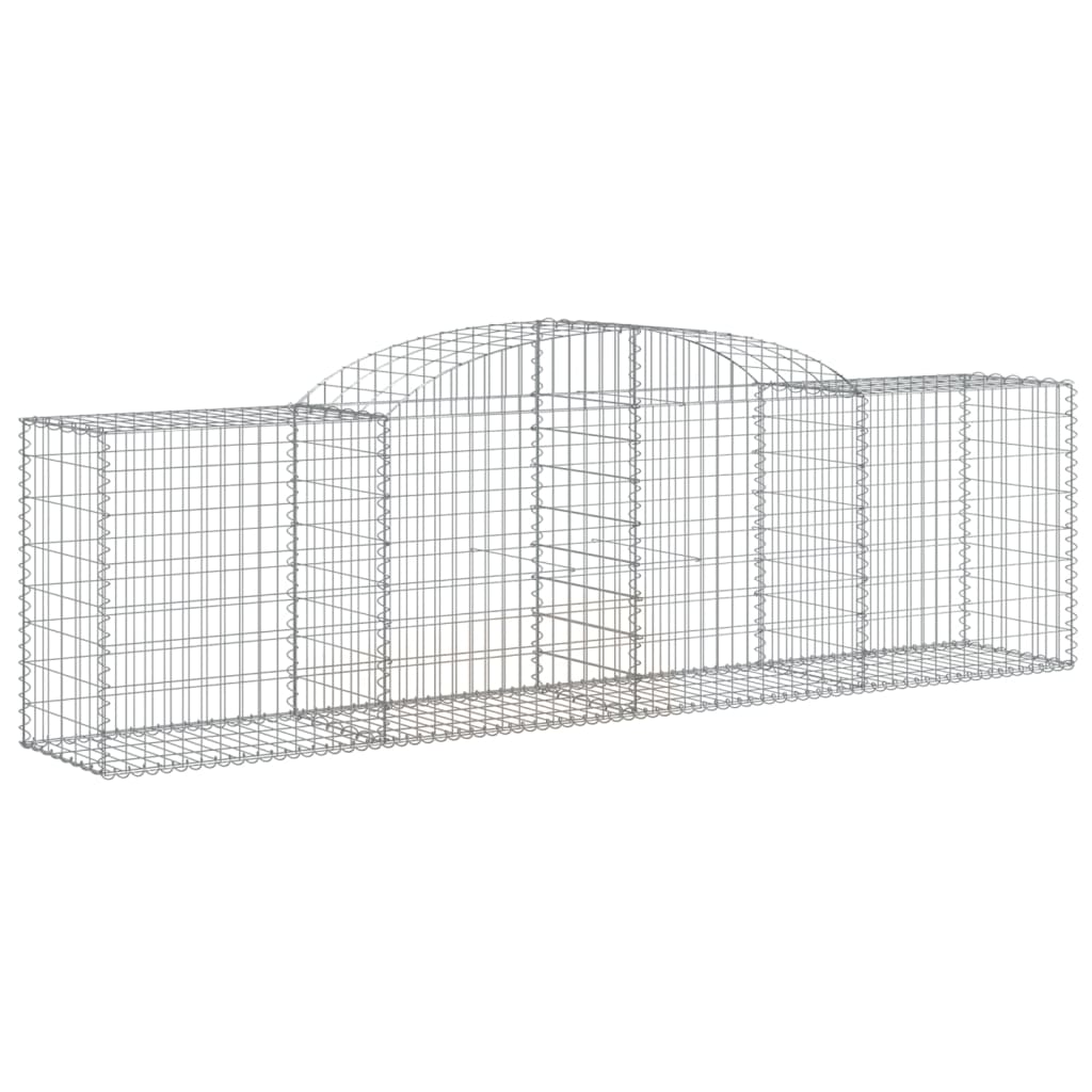 Arched Gabion Baskets 10 pcs 300x50x80/100 cm Galvanised Iron