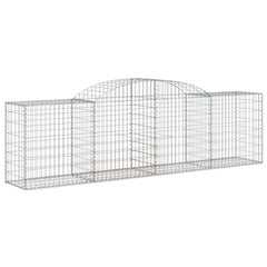 Arched Gabion Baskets 10 pcs 300x50x80/100 cm Galvanised Iron