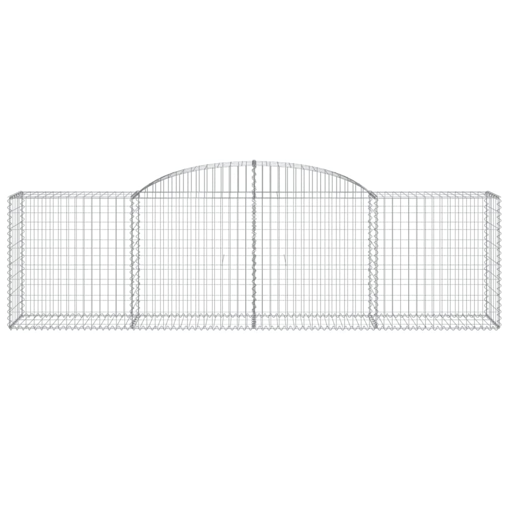 Arched Gabion Baskets 10 pcs 300x50x80/100 cm Galvanised Iron