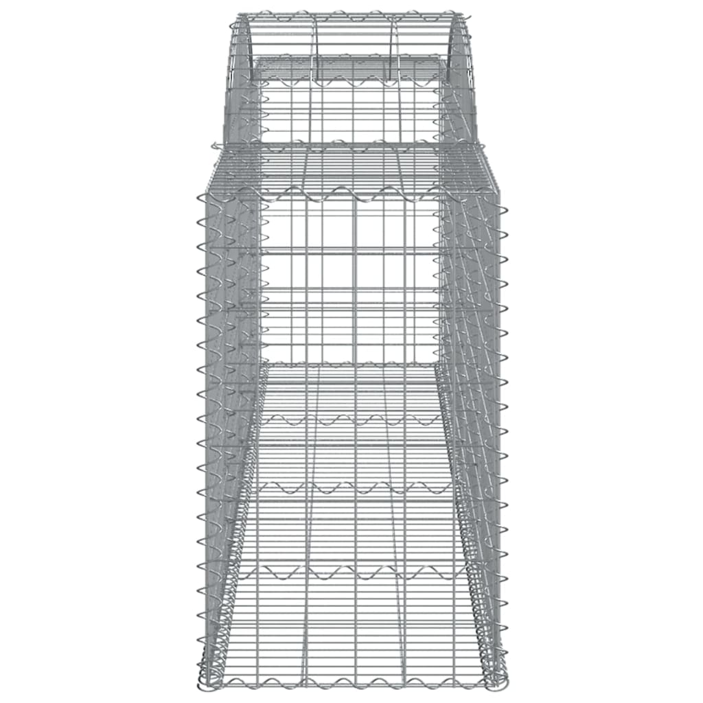 Arched Gabion Baskets 15 pcs 300x50x80/100 cm Galvanised Iron