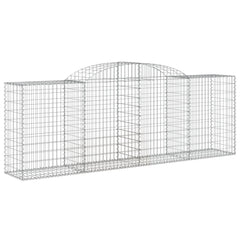 Arched Gabion Baskets 2 pcs 300x50x100/120 cm Galvanised Iron