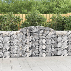 Arched Gabion Baskets 2 pcs 300x50x100/120 cm Galvanised Iron