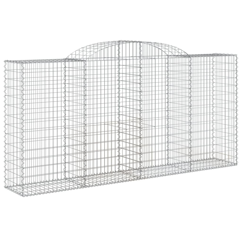 Arched Gabion Baskets 3 pcs 300x50x140/160 cm Galvanised Iron