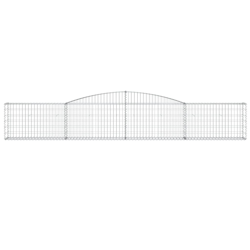 Arched Gabion Baskets 2 pcs 400x30x60/80 cm Galvanised Iron