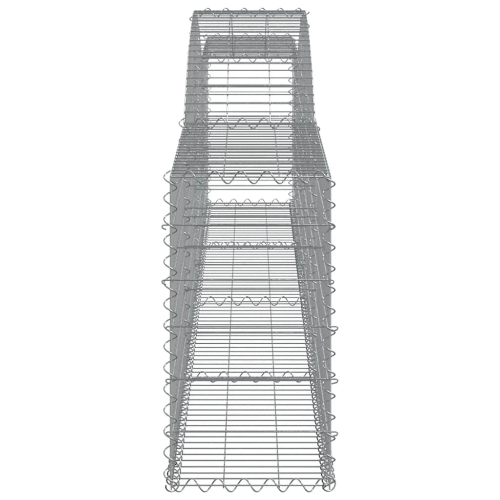 Arched Gabion Baskets 2 pcs 400x30x60/80 cm Galvanised Iron