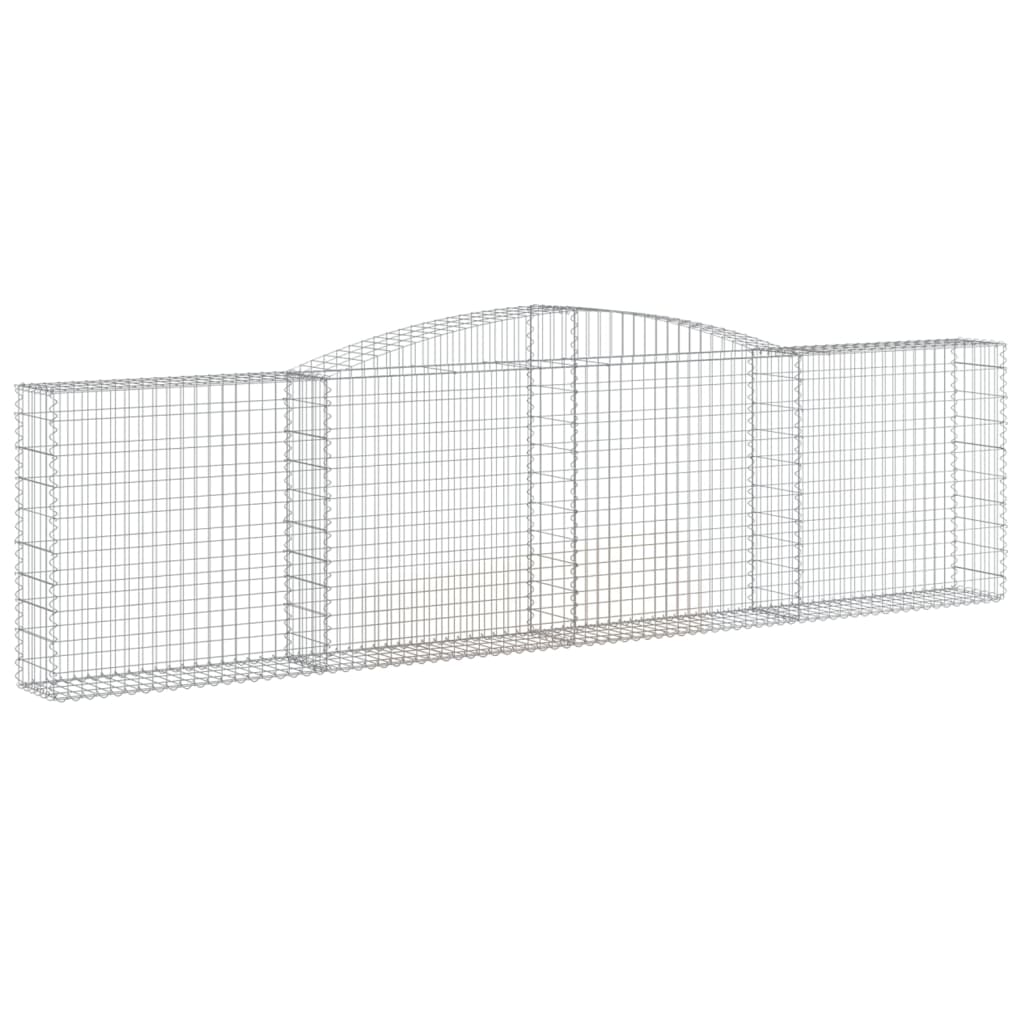 Arched Gabion Baskets 3 pcs 400x30x100/120 cm Galvanised Iron