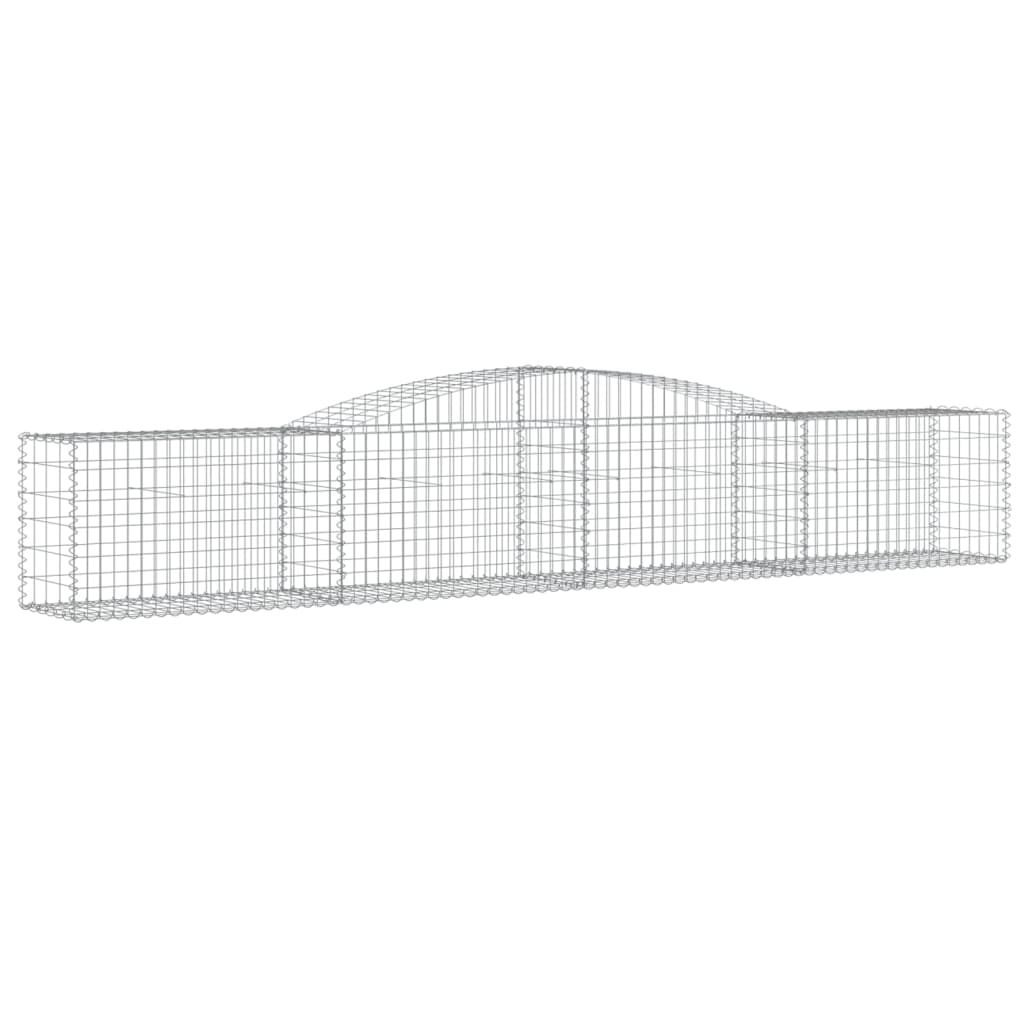 Arched Gabion Baskets 2 pcs 400x50x60/80 cm Galvanised Iron