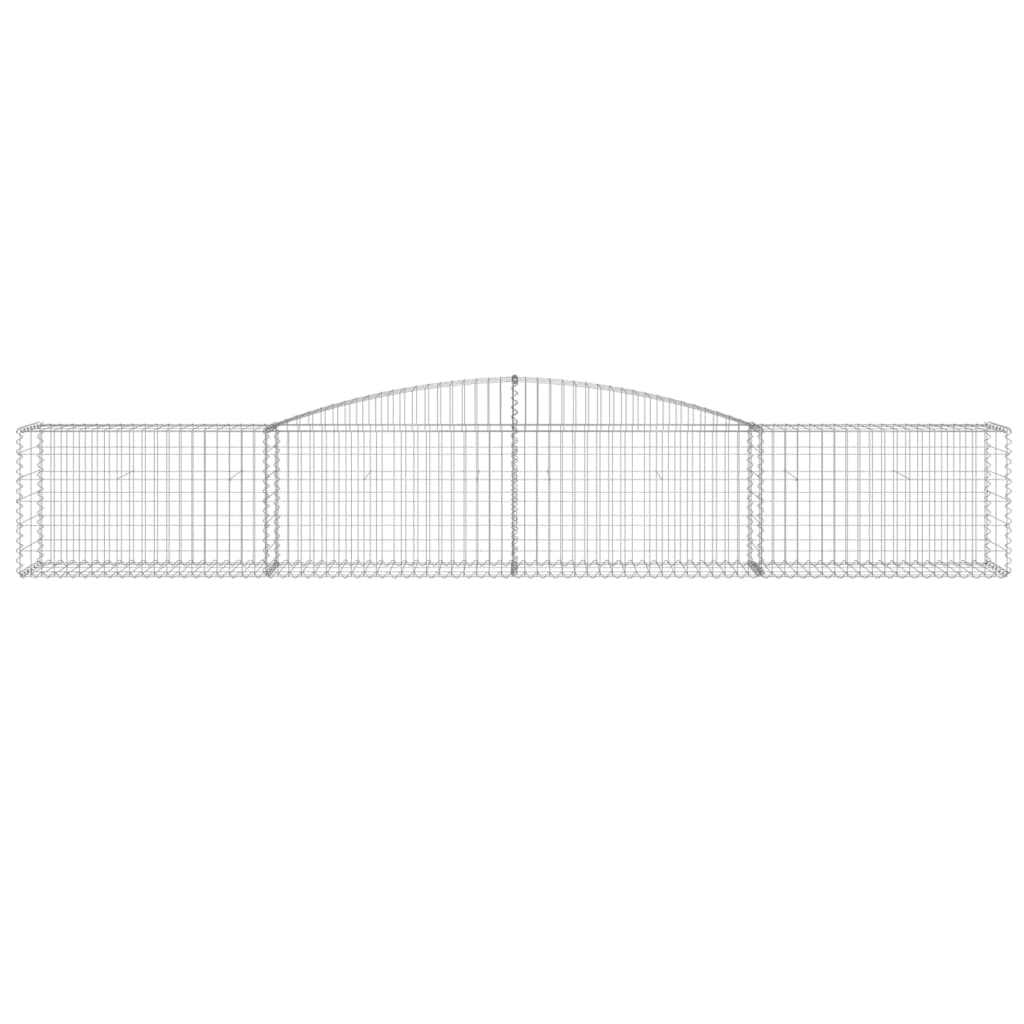 Arched Gabion Baskets 2 pcs 400x50x60/80 cm Galvanised Iron