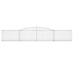 Arched Gabion Baskets 2 pcs 400x50x60/80 cm Galvanised Iron