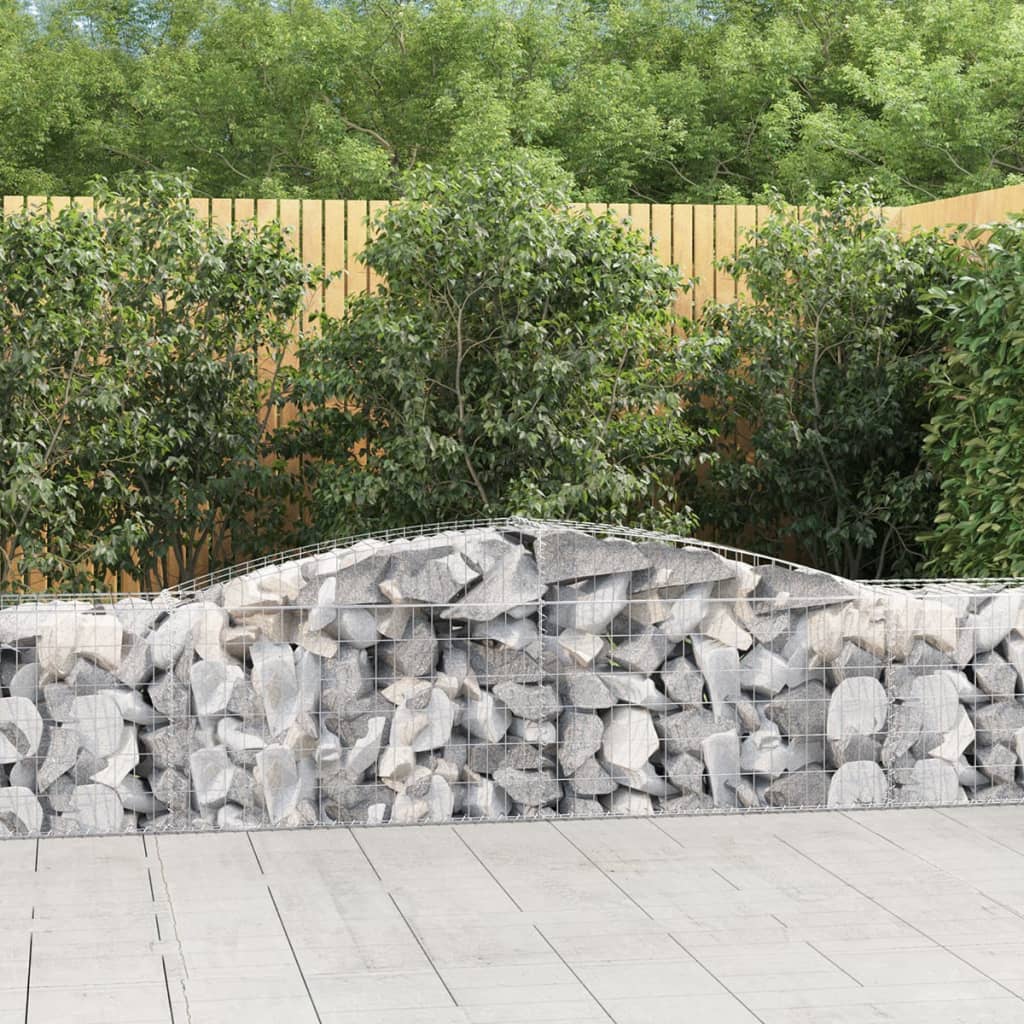 Arched Gabion Baskets 6 pcs 400x50x60/80 cm Galvanised Iron