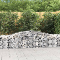 Arched Gabion Baskets 6 pcs 400x50x60/80 cm Galvanised Iron