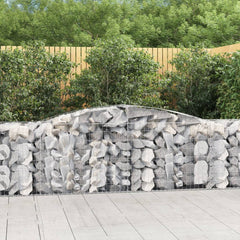 Arched Gabion Baskets 10 pcs 400x50x80/100 cm Galvanised Iron