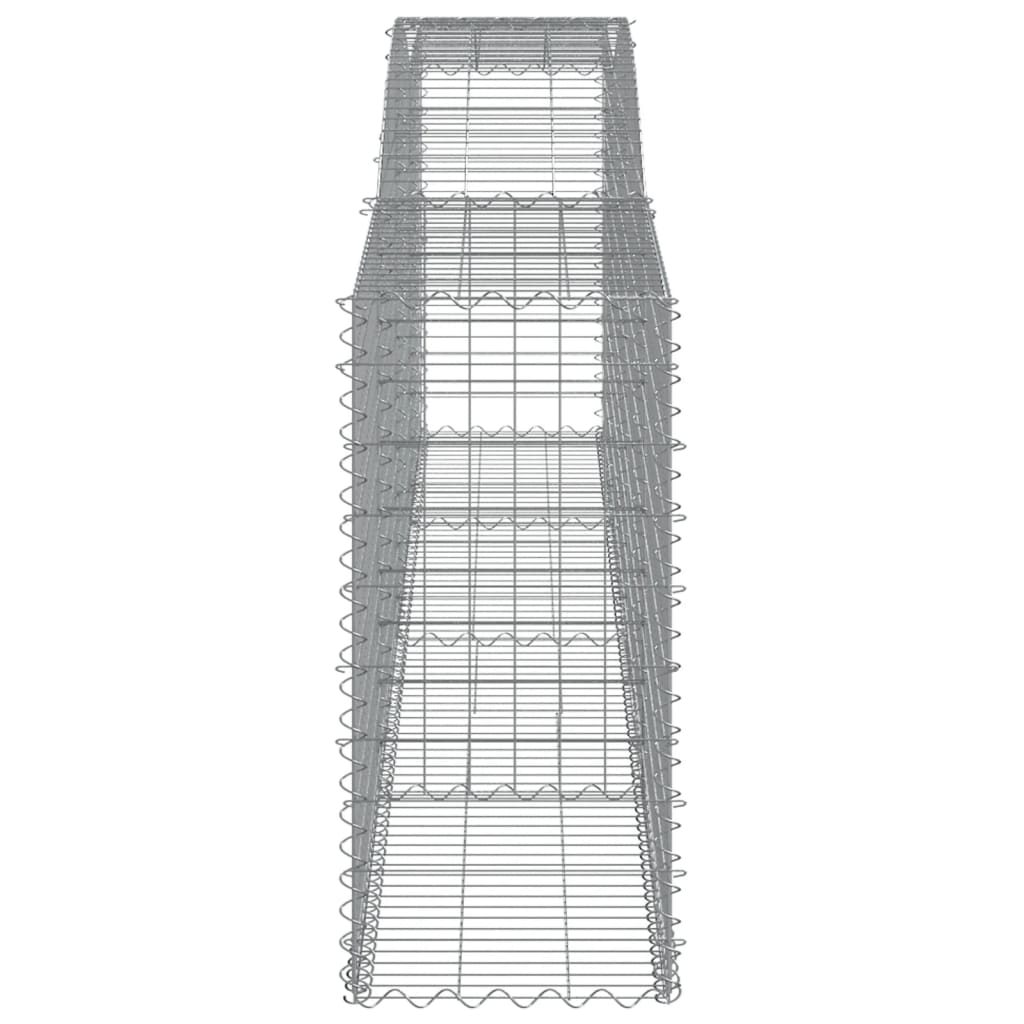 Arched Gabion Baskets 4 pcs 400x50x100/120 cm Galvanised Iron