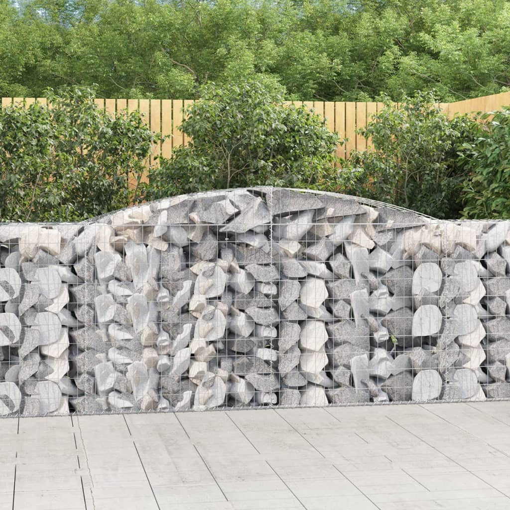 Arched Gabion Baskets 6 pcs 400x50x100/120 cm Galvanised Iron