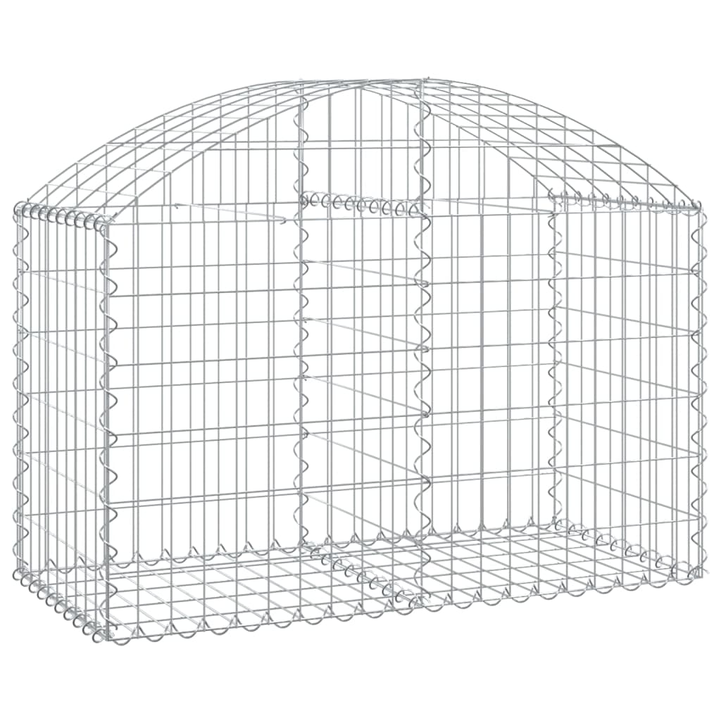 Arched Gabion Basket 100x50x60/80 cm Galvanised Iron