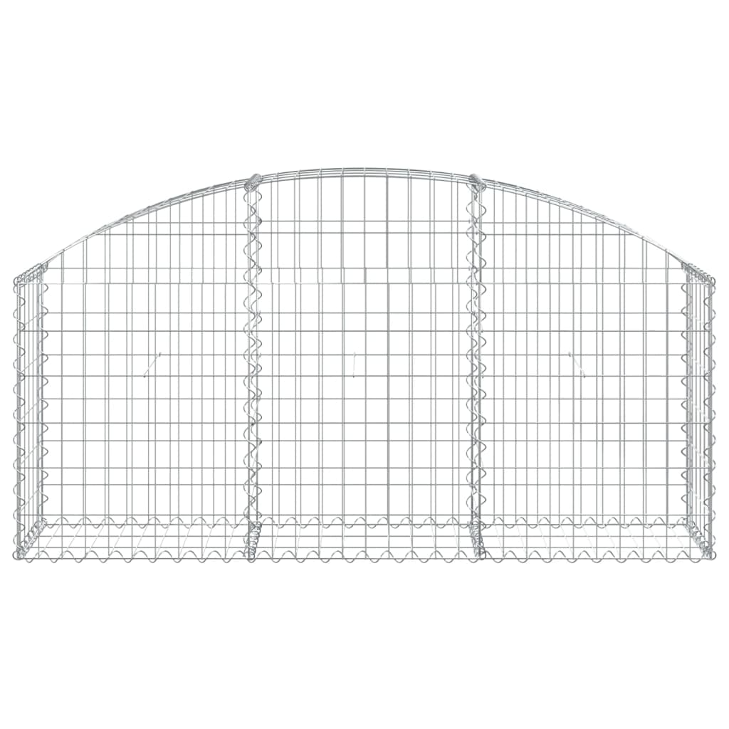 Arched Gabion Basket 150x30x60/80 cm Galvanised Iron