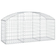 Arched Gabion Basket 150x50x60/80 cm Galvanised Iron