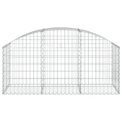 Arched Gabion Basket 150x50x60/80 cm Galvanised Iron