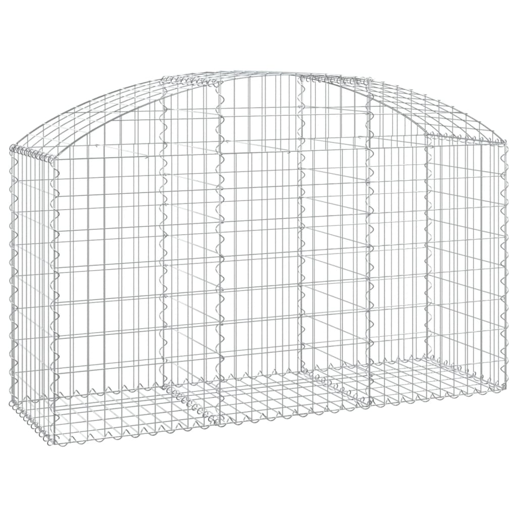 Arched Gabion Basket 150x50x80/100 cm Galvanised Iron