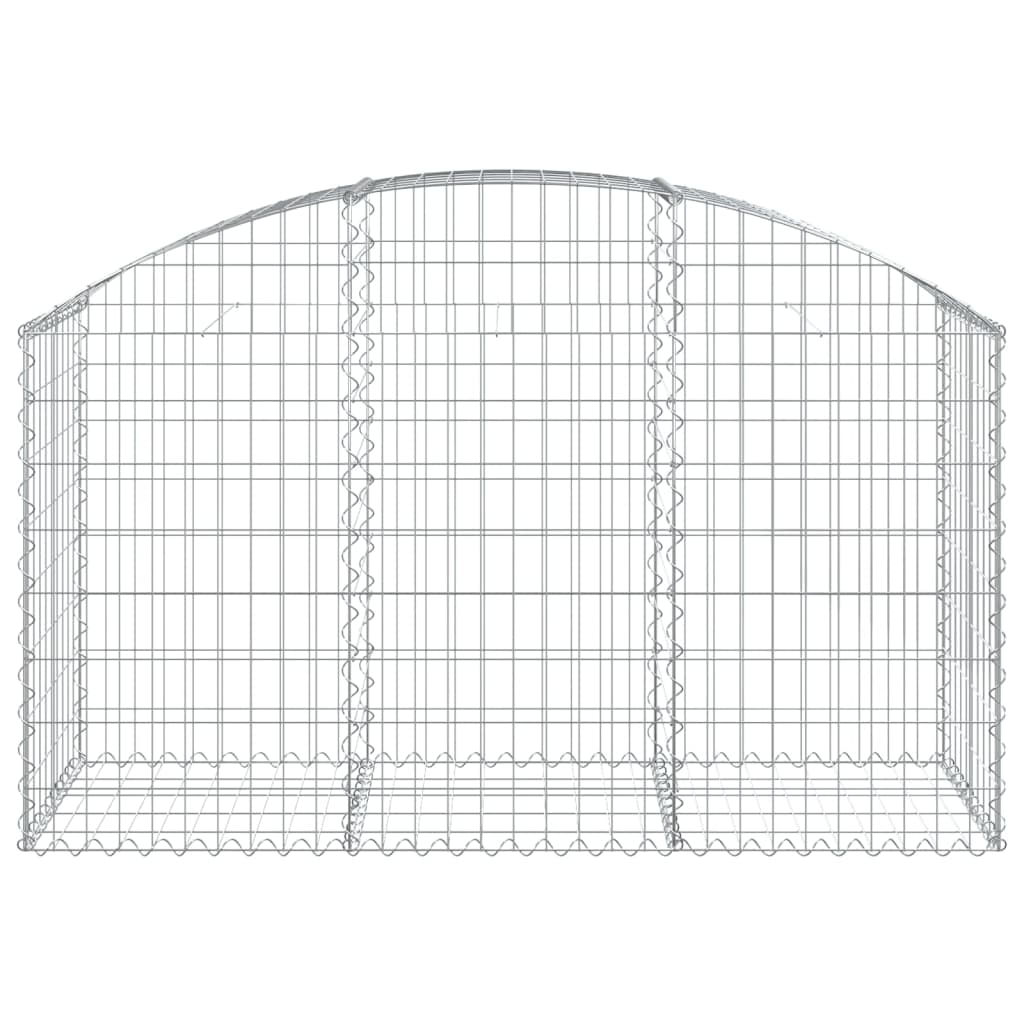 Arched Gabion Basket 150x50x80/100 cm Galvanised Iron