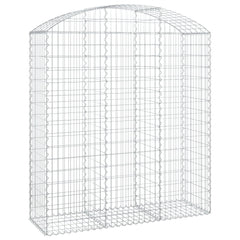 Arched Gabion Basket 150x50x160/180 cm Galvanised Iron