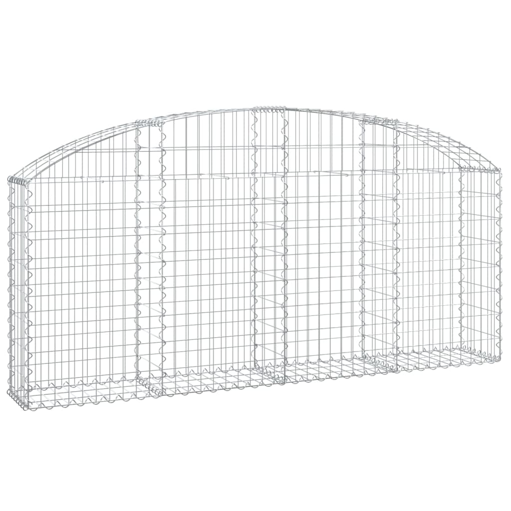 Arched Gabion Basket 200x30x80/100 cm Galvanised Iron