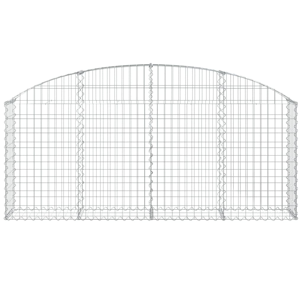 Arched Gabion Basket 200x30x80/100 cm Galvanised Iron