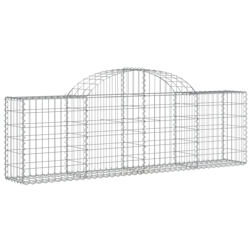 Arched Gabion Basket 200x30x60/80 cm Galvanised Iron