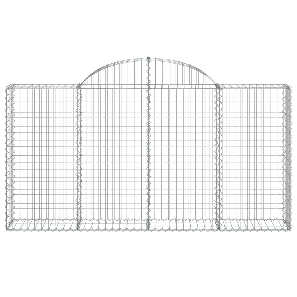 Arched Gabion Basket 200x30x100/120 cm Galvanised Iron