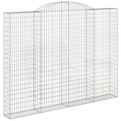 Arched Gabion Basket 300x30x220/240 cm Galvanised Iron